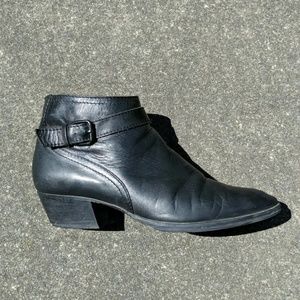 Aquatalia Black Leather Booties Sz 10